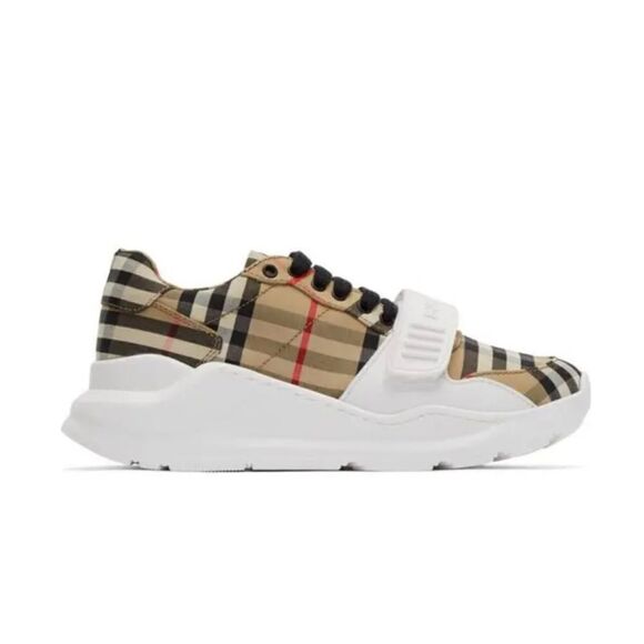 BURBERRY
Beige Check Regis Sneakers - Picture 1 of 11